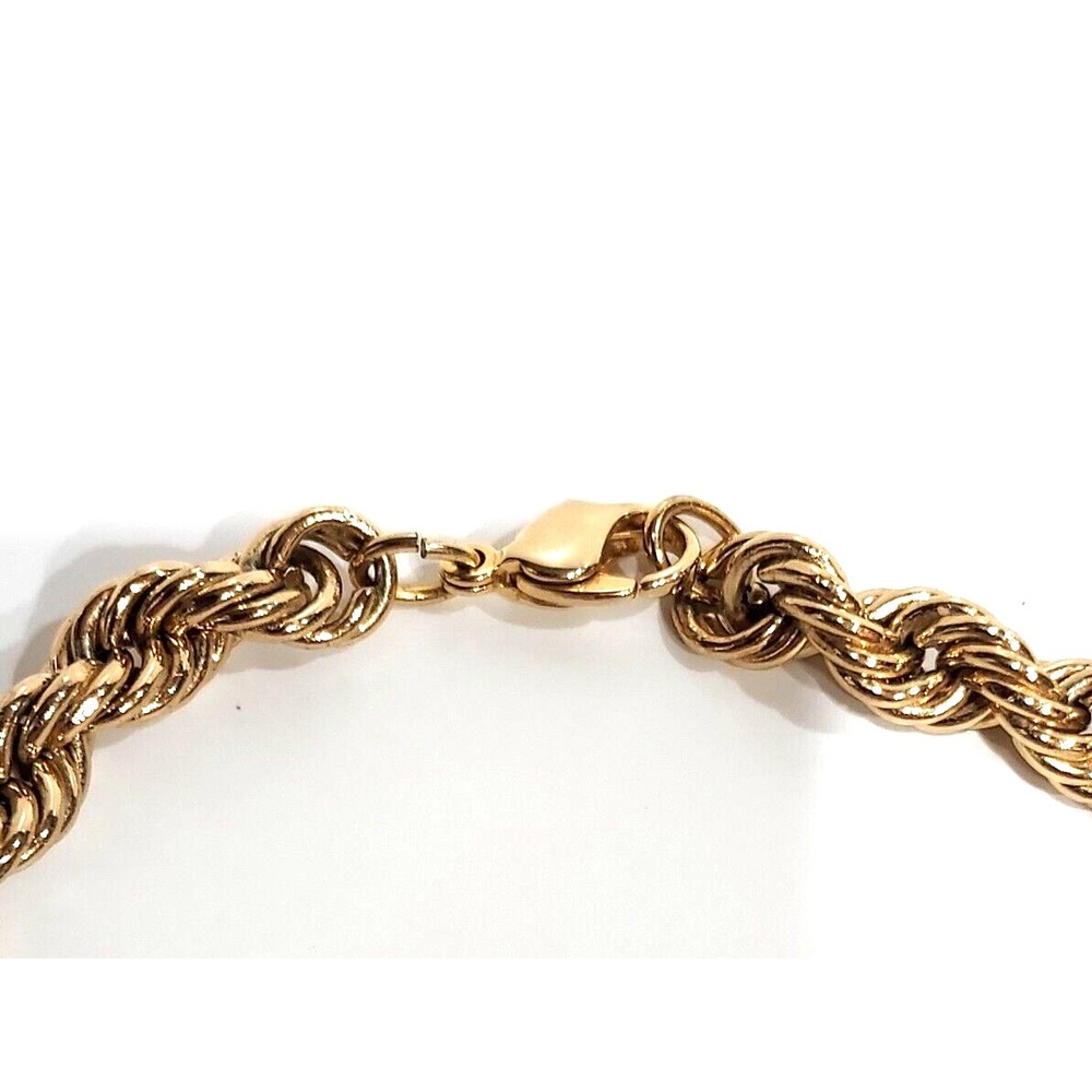 Bracelet - Gold Tone Twist Chain Vintage 7" - Picture 3 of 4